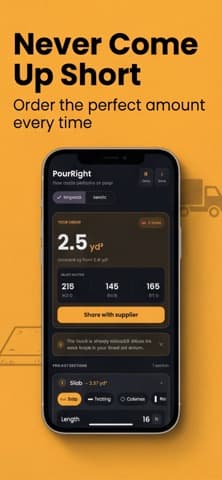 PourRight: Concrete Calculator screenshot 1